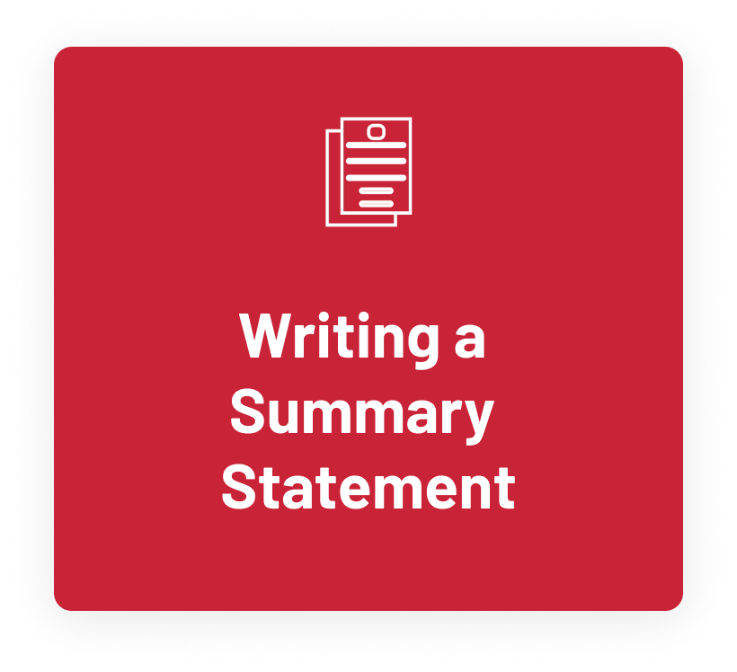 writing a summary statement